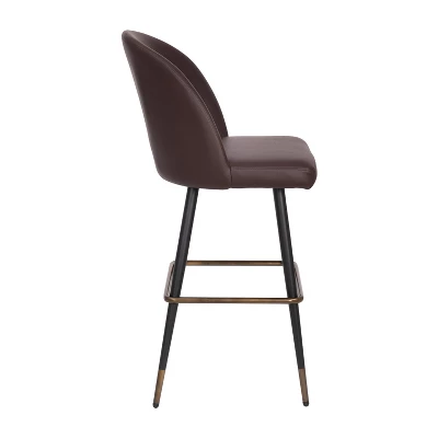 Flash Furniture Lyla Commercial Grade Modern Armless Barstools With Contoured Backrest, Steel Frame And Integrated Footrest - Set Of 2 9 Flash Furniture Lyla Commercial Grade Modern Armless Barstools With Contoured Backrest, Steel Frame And Integrated Footrest - Set Of 2 - Image 9