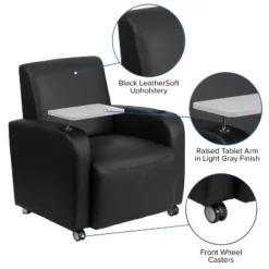 Flash Furniture LeatherSoft Guest Chair With Tablet Arm, Front Wheel Casters And Cup Holder 13 Flash Furniture LeatherSoft Guest Chair With Tablet Arm, Front Wheel Casters And Cup Holder -Flash Furniture GUEST 3b2de55d 82a9 4fa8 8257 0e4ca978650e