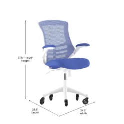Flash Furniture Kelista Mid-Back Swivel Ergonomic Task Office Chair With Flip-Up Arms And Transparent Roller Wheels 17 Flash Furniture Kelista Mid-Back Swivel Ergonomic Task Office Chair With Flip-Up Arms And Transparent Roller Wheels -Flash Furniture GUEST 3bf3b79c 3065 4e79 bf18 17bb9952daed