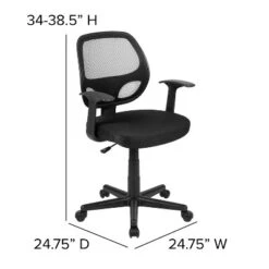Flash Furniture Flash Fundamentals Mid-Back Mesh Swivel Ergonomic Task Office Chair With Arms 17 Flash Furniture Flash Fundamentals Mid-Back Mesh Swivel Ergonomic Task Office Chair With Arms -Flash Furniture GUEST 3c702761 2a4d 4931 9981 1f1ef220da5d