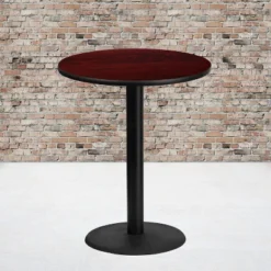 Flash Furniture 36'' Round Laminate Table Top With 24'' Round Bar Height Table Base