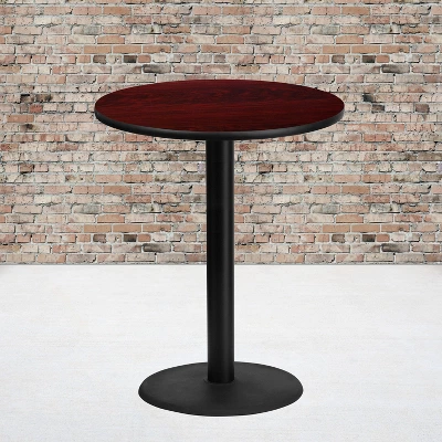 Flash Furniture 36'' Round Laminate Table Top With 24'' Round Bar Height Table Base 1 Flash Furniture 36'' Round Laminate Table Top With 24'' Round Bar Height Table Base