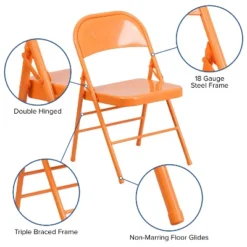 Flash Furniture 4 Pack HERCULES COLORBURST Series Triple Braced & Double Hinged Metal Folding Chair 25 Flash Furniture 4 Pack HERCULES COLORBURST Series Triple Braced & Double Hinged Metal Folding Chair -Flash Furniture GUEST 3e21cd8d b49a 4053 8527 72eee42ad43c