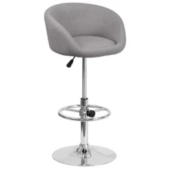Flash Furniture Contemporary Adjustable Height Barstool With Barrel Back And Chrome Base -Flash Furniture GUEST 3e6034f7 5563 47b6 958c 64013c76ad22