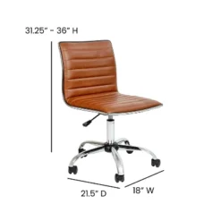 Flash Furniture Low Back Designer Armless Ribbed Swivel Task Office Chair 19 Flash Furniture Low Back Designer Armless Ribbed Swivel Task Office Chair -Flash Furniture GUEST 3f16063f 08d7 42cf 9c7e 57ca712bfb84