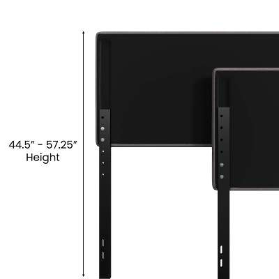 Flash Furniture Paxton Channel Stitched Upholstered Headboard, Adjustable Height From 44.5" To 57.25" 6 Flash Furniture Paxton Channel Stitched Upholstered Headboard, Adjustable Height From 44.5" To 57.25" - Image 6