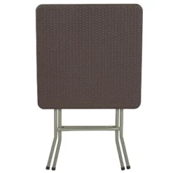 Flash Furniture 1.95-Foot Square Brown Rattan Plastic Folding Table 15 Flash Furniture 1.95-Foot Square Brown Rattan Plastic Folding Table -Flash Furniture GUEST 403dac2d edfd 4b2a 97e4 e26008f5553a