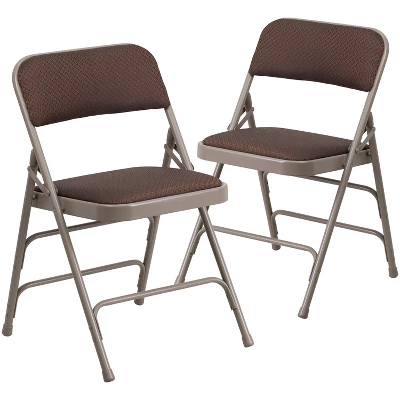Flash Furniture 2 Pack HERCULES Series Curved Triple Braced & Double Hinged Fabric Upholstered Metal Folding Chair 11 Flash Furniture 2 Pack HERCULES Series Curved Triple Braced & Double Hinged Fabric Upholstered Metal Folding Chair - Image 11