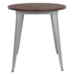 Flash Furniture 30" Round Metal Indoor Table With Rustic Wood Top 7 Flash Furniture 30" Round Metal Indoor Table With Rustic Wood Top -Flash Furniture GUEST 41964320 289b 46b5 80cf c1a31525a85f