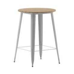 Flash Furniture Declan Commercial Indoor/Outdoor Bar Top Table, 30" Round All Weather Poly Resin Top With Steel Base -Flash Furniture GUEST 41b14972 ff08 4232 8ebb 652cce53a064