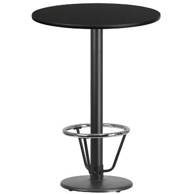 Flash Furniture 30'' Round Laminate Table Top With 18'' Round Bar Height Table Base And Foot Ring 4 Flash Furniture 30'' Round Laminate Table Top With 18'' Round Bar Height Table Base And Foot Ring - Image 4