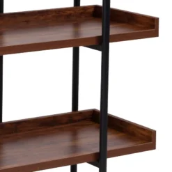 Flash Furniture Mayfair 3 Shelf 35"H Storage Display Unit Bookcase With Black Metal Frame In Rustic Wood Grain Finish 11 Flash Furniture Mayfair 3 Shelf 35"H Storage Display Unit Bookcase With Black Metal Frame In Rustic Wood Grain Finish -Flash Furniture GUEST 43a79d39 bd2e 4bf4 a947 222a1f08f1af