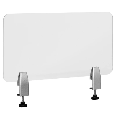 Flash Furniture Clear Acrylic Desk Partition (Hardware Included) 9 Flash Furniture Clear Acrylic Desk Partition (Hardware Included) - Image 9