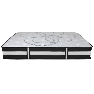 Flash Furniture 14 Inch Metal Platform Bed Frame With 12 Inch Pocket Spring Mattress In A Box And 3 Inch Cool Gel Memory Foam Topper 12 Flash Furniture 14 Inch Metal Platform Bed Frame With 12 Inch Pocket Spring Mattress In A Box And 3 Inch Cool Gel Memory Foam Topper - Image 12
