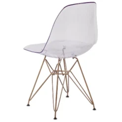 Flash Furniture Elon Series Ghost Chair With Gold Metal Base -Flash Furniture GUEST 46ac7d58 7659 4b5e 8e4f 4d60602518d4