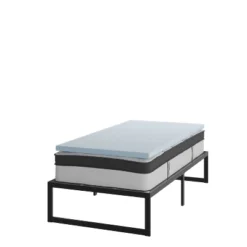 Flash Furniture 14 Inch Metal Platform Bed Frame With 12 Inch Pocket Spring Mattress In A Box And 2 Inch Cool Gel Memory Foam Topper 29 Flash Furniture 14 Inch Metal Platform Bed Frame With 12 Inch Pocket Spring Mattress In A Box And 2 Inch Cool Gel Memory Foam Topper -Flash Furniture GUEST 470dc504 d0d6 424b 972a c05d0260b859
