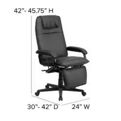 Flash Furniture High Back LeatherSoft Executive Reclining Ergonomic Swivel Office Chair With Arms -Flash Furniture GUEST 47156e3f ccef 4f31 b8a0 5fd5f3e699c1
