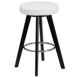 Flash Furniture Trenton Series 24'' High Contemporary Vinyl Counter Height Stool With Cappuccino Wood Frame 5 Flash Furniture Trenton Series 24'' High Contemporary Vinyl Counter Height Stool With Cappuccino Wood Frame -Flash Furniture GUEST 47c39f6f 4a18 4a42 a4fb ddf653d99b5c