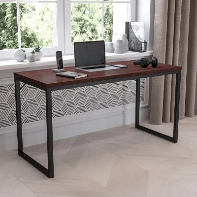 Flash Furniture Modern Commercial Grade Desk Industrial Style Computer Desk Sturdy Home Office Desk - 55" Length 1 Flash Furniture Modern Commercial Grade Desk Industrial Style Computer Desk Sturdy Home Office Desk - 55" Length