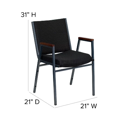 Flash Furniture HERCULES Series Heavy Duty Stack Chair With Arms 2 Flash Furniture HERCULES Series Heavy Duty Stack Chair With Arms - Image 2