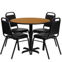 Flash Furniture 36'' Round Laminate Table Set With X-Base And 4 Trapezoidal Back Banquet Chairs 10 Flash Furniture 36'' Round Laminate Table Set With X-Base And 4 Trapezoidal Back Banquet Chairs -Flash Furniture GUEST 497585ac afe5 4681 a2ad 80aa1fd14678