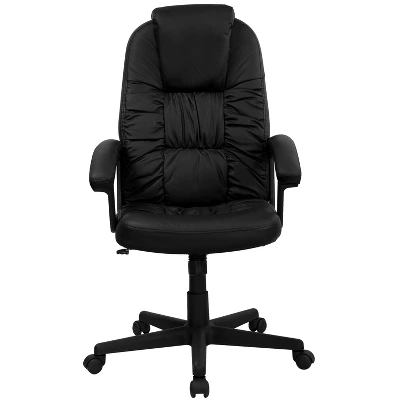 Flash Furniture Hansel High Back Black LeatherSoft Executive Swivel Office Chair With Arms 8 Flash Furniture Hansel High Back Black LeatherSoft Executive Swivel Office Chair With Arms - Image 8