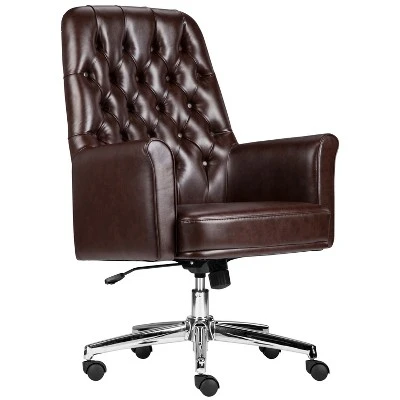 Flash Furniture Mid-Back Traditional Tufted LeatherSoft Executive Swivel Office Chair With Arms 13 Flash Furniture Mid-Back Traditional Tufted LeatherSoft Executive Swivel Office Chair With Arms - Image 13