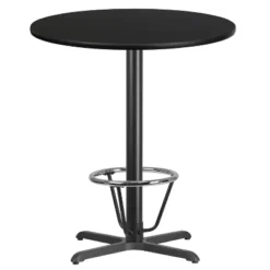 Flash Furniture 36'' Round Laminate Table Top With 30'' X 30'' Bar Height Table Base And Foot Ring -Flash Furniture GUEST 4ba09938 331a 4cf2 99c0 09b64336b111