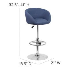 Flash Furniture Contemporary Adjustable Height Barstool With Barrel Back And Chrome Base -Flash Furniture GUEST 4bc169f0 1649 444b 8cbd ae20597f807c