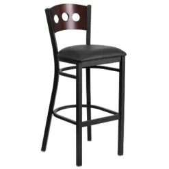 Flash Furniture Black Decorative 3 Circle Back Metal Restaurant Barstool -Flash Furniture GUEST 4c7617fe 234b 42ef a447 f646d25a4545