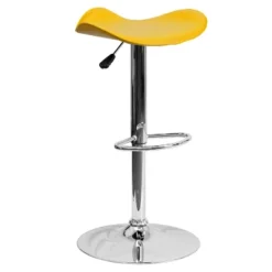 Flash Furniture Contemporary Vinyl Adjustable Height Barstool With Wavy Seat And Chrome Base 24 Flash Furniture Contemporary Vinyl Adjustable Height Barstool With Wavy Seat And Chrome Base -Flash Furniture GUEST 4ca36314 8a15 4301 868e 9d696bea235d