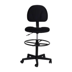 Flash Furniture Black Fabric Drafting Chair (Cylinders: 22.5''-27''H Or 26''-30.5''H) 16 Flash Furniture Black Fabric Drafting Chair (Cylinders: 22.5''-27''H Or 26''-30.5''H) -Flash Furniture GUEST 4d3ce4f8 2db4 4e21 8153 a16e4fc785a1