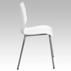 Flash Furniture HERCULES Series 770 Lb. Capacity White Stack Chair With Lumbar Support And Silver Frame 15 Flash Furniture HERCULES Series 770 Lb. Capacity White Stack Chair With Lumbar Support And Silver Frame -Flash Furniture GUEST 4f73e3cf f228 48a2 b839 719d101d1e12