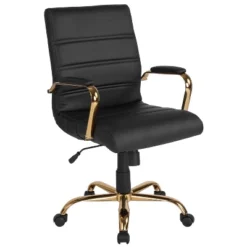 Flash Furniture Mid-Back Executive Swivel Office Chair With Metal Frame And Arms 27 Flash Furniture Mid-Back Executive Swivel Office Chair With Metal Frame And Arms -Flash Furniture GUEST 50639e18 9585 4ed3 a50d 5928f274ea71