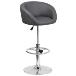 Flash Furniture Contemporary Adjustable Height Barstool With Barrel Back And Chrome Base -Flash Furniture GUEST 50dcba7e 4d31 4b4f ae33 7de46f42f337