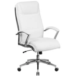Flash Furniture High Back Designer Smooth Upholstered Executive Swivel Office Chair With Chrome Base And Arms -Flash Furniture GUEST 516428c9 07ea 45fd 834b b48b659284fb