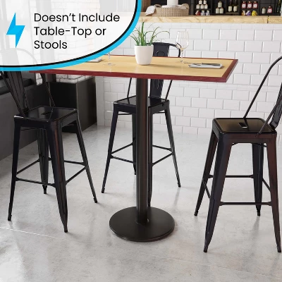 Flash Furniture 18'' Round Restaurant Table Base With 3'' Dia. Bar Height Column 2 Flash Furniture 18'' Round Restaurant Table Base With 3'' Dia. Bar Height Column - Image 2