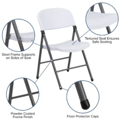 Flash Furniture 2 Pack HERCULES Series 330 Lb. Capacity Plastic Folding Chair With Charcoal Frame 15 Flash Furniture 2 Pack HERCULES Series 330 Lb. Capacity Plastic Folding Chair With Charcoal Frame -Flash Furniture GUEST 52e3a0e3 6c28 4688 99f8 b25c52dc38c0