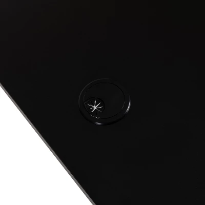 Flash Furniture 48" Wide Black Electric Height Adjustable Standing Desk With Designer Armless White Ribbed Swivel Task Office Chair 12 Flash Furniture 48" Wide Black Electric Height Adjustable Standing Desk With Designer Armless White Ribbed Swivel Task Office Chair - Image 12