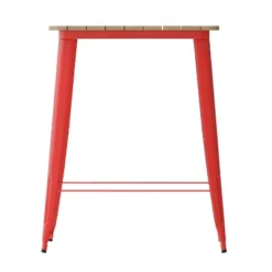 Flash Furniture Declan Commercial Indoor/Outdoor Bar Top Table, 31.5" Square All Weather Poly Resin Top With Steel Base -Flash Furniture GUEST 53cd3b25 8b05 4459 9153 75888e9c6592