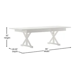 Flash Furniture HERCULES 8' X 40" Rectangular Solid Pine Folding Farm Table With X Legs 21 Flash Furniture HERCULES 8' X 40" Rectangular Solid Pine Folding Farm Table With X Legs -Flash Furniture GUEST 53e41c22 9fdf 4893 afe4 7c577d1fdfe9