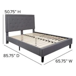 Flash Furniture Roxbury Tufted Upholstered Platform Bed With 10 Inch CertiPUR-US Certified Foam And Pocket Spring Mattress 14 Flash Furniture Roxbury Tufted Upholstered Platform Bed With 10 Inch CertiPUR-US Certified Foam And Pocket Spring Mattress -Flash Furniture GUEST 541be5ee 73a1 4ca8 8b41 547085dc2b05