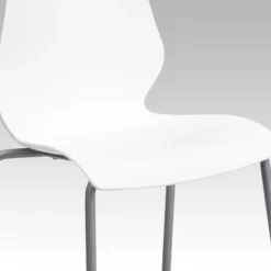 Flash Furniture HERCULES Series 770 Lb. Capacity White Stack Chair With Lumbar Support And Silver Frame 13 Flash Furniture HERCULES Series 770 Lb. Capacity White Stack Chair With Lumbar Support And Silver Frame -Flash Furniture GUEST 54586105 9c61 4493 8863 f34c03950987