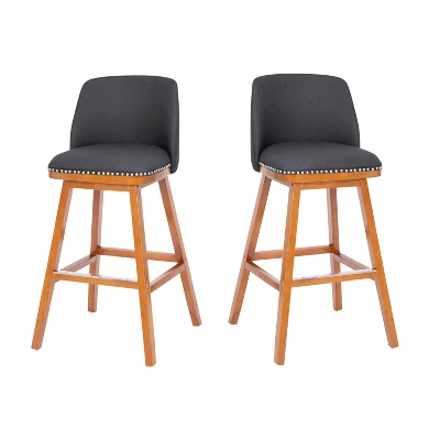 Flash Furniture Julia Set Of 2 Transitional Upholstered Barstools With Nailhead Trim And Solid Wood Frames 11 Flash Furniture Julia Set Of 2 Transitional Upholstered Barstools With Nailhead Trim And Solid Wood Frames - Image 11
