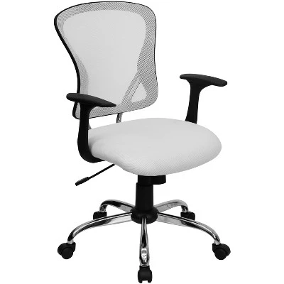 Flash Furniture Mid-Back Mesh Swivel Task Office Chair With Chrome Base And Arms 14 Flash Furniture Mid-Back Mesh Swivel Task Office Chair With Chrome Base And Arms - Image 14