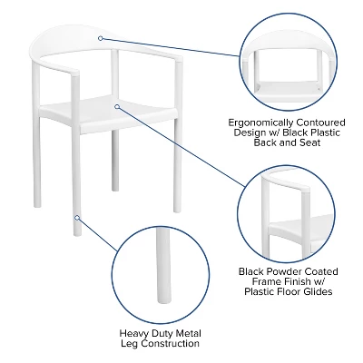 Flash Furniture HERCULES Series 1000 Lb. Capacity Plastic Cafe Stack Chair 2 Flash Furniture HERCULES Series 1000 Lb. Capacity Plastic Cafe Stack Chair - Image 2