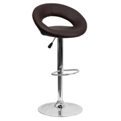 Flash Furniture Contemporary Vinyl Rounded Orbit-Style Back Adjustable Height Barstool With Chrome Base 24 Flash Furniture Contemporary Vinyl Rounded Orbit-Style Back Adjustable Height Barstool With Chrome Base -Flash Furniture GUEST 5559f6ff e1cc 47ea af09 b48c6bd44296
