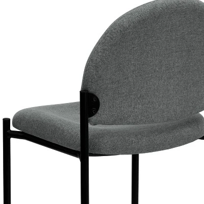 Flash Furniture Comfort Gray Fabric Stackable Steel Side Reception Chair 5 Flash Furniture Comfort Gray Fabric Stackable Steel Side Reception Chair - Image 5