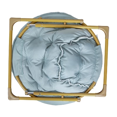 Flash Furniture Gwen 38" Oversize Portable Faux Fur Folding Saucer Moon Chair For Dorm And Bedroom 8 Flash Furniture Gwen 38" Oversize Portable Faux Fur Folding Saucer Moon Chair For Dorm And Bedroom - Image 8