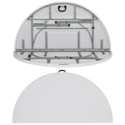 Flash Furniture 6-Foot Round Bi-Fold Granite White Plastic Banquet And Event Folding Table With Carrying Handle 11 Flash Furniture 6-Foot Round Bi-Fold Granite White Plastic Banquet And Event Folding Table With Carrying Handle -Flash Furniture GUEST 57be9e8f acff 4b33 b73c 46c0725c12fe
